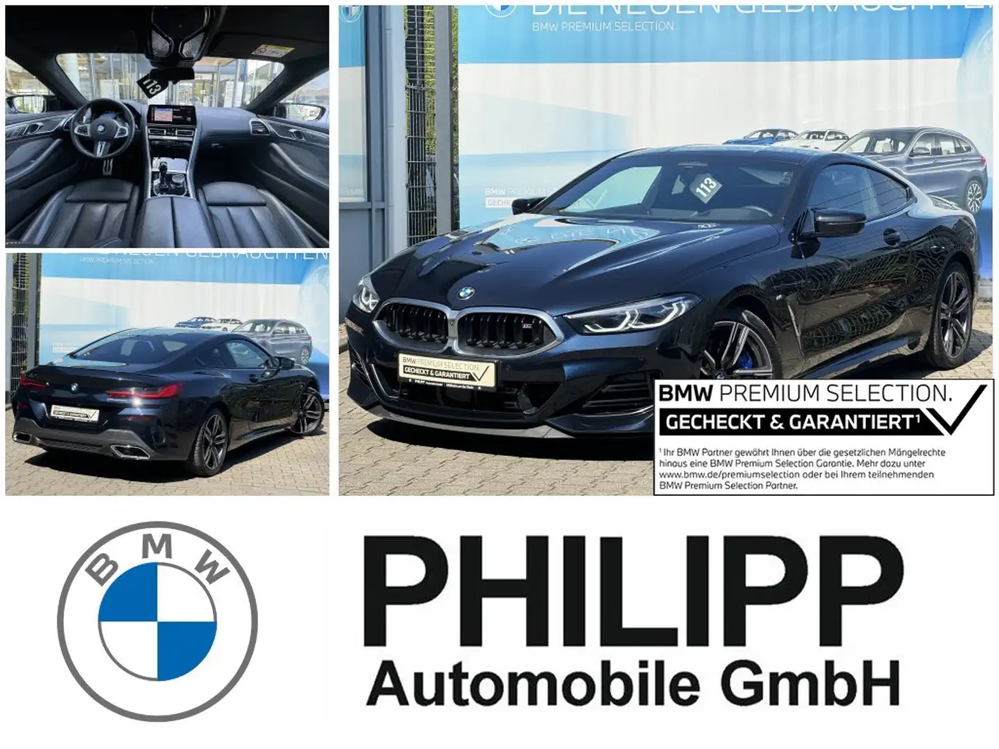 BMW M850 i xDrive Coupé Sitzklima LEA ab 666 ohne Anz Noir - 1
