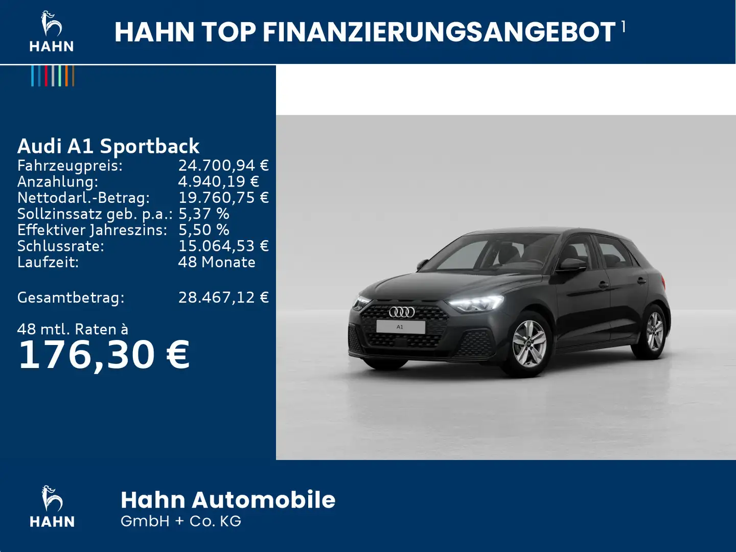 Audi A1 25 TFSI 70(95) kW(PS), ACC, LED Schwarz - 2