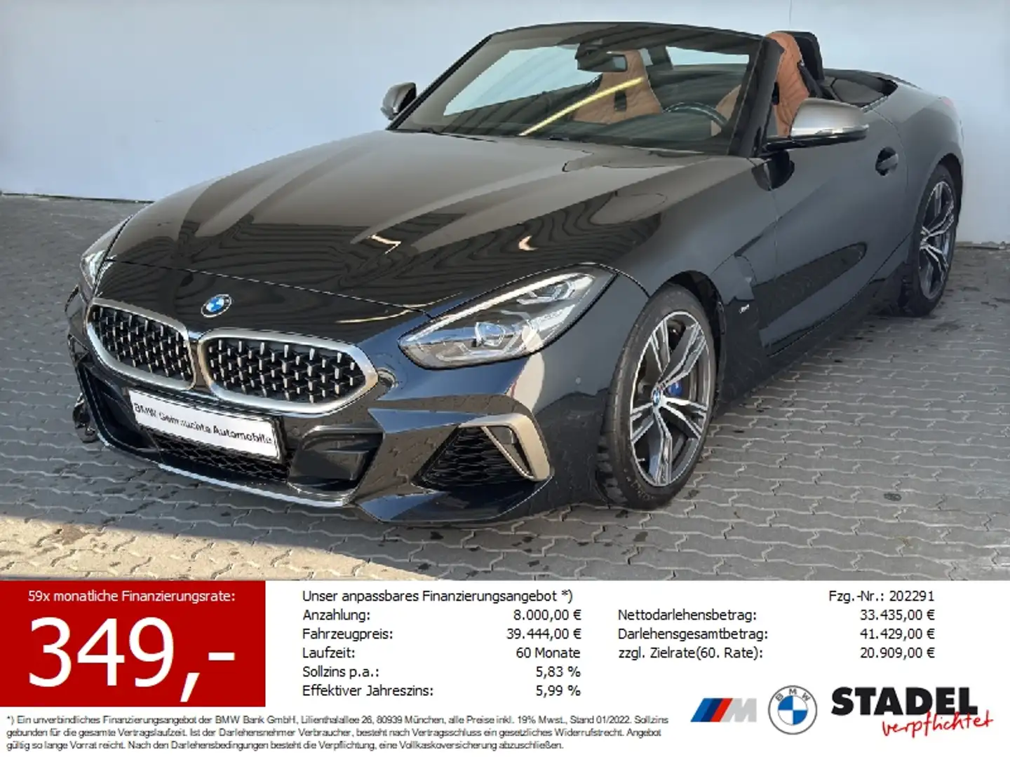 BMW Z4 M 40I LED.DriveAs.HiFi.PDCvo+hi.LR-Hz.DAB.M-LR Zwart - 1