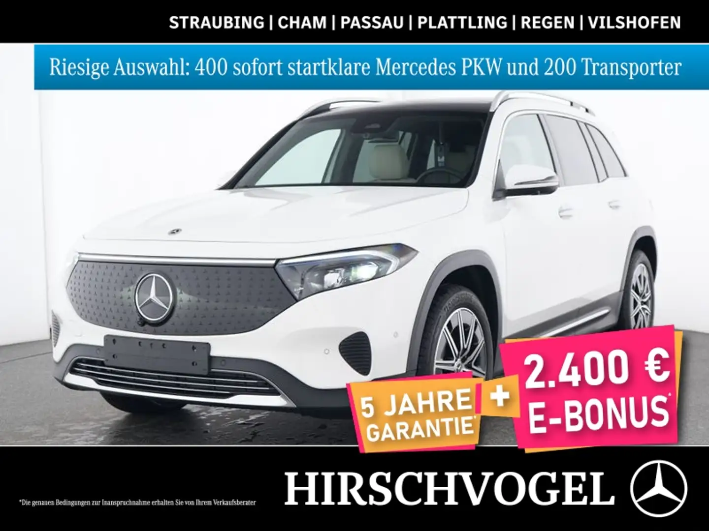 Mercedes-Benz EQB 350 4M Progressive+Pano+KEYLESS+Burmest+Memo Weiß - 1