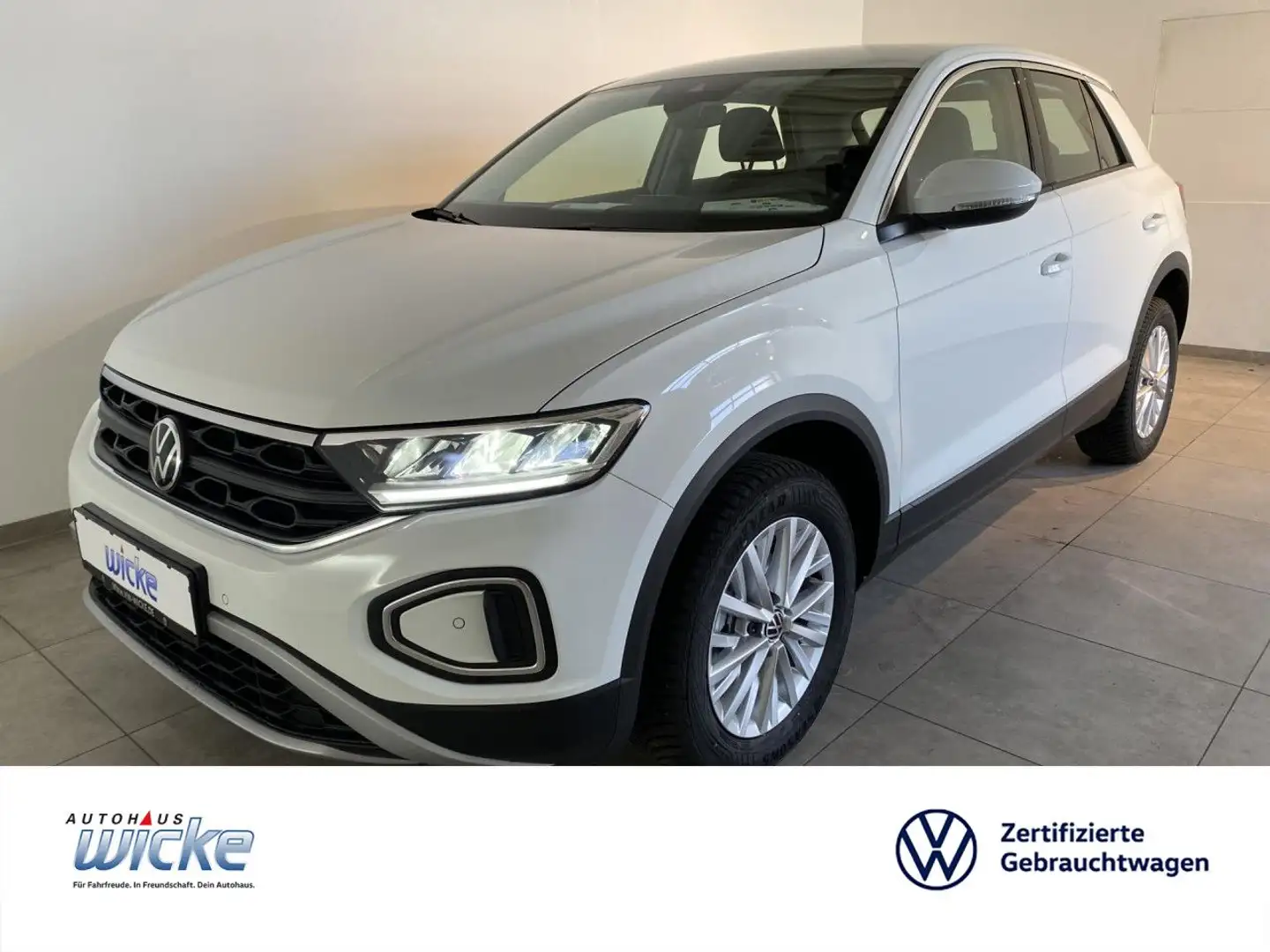 Volkswagen T-Roc 1.0 TSI Basis KLIMA PDC Bluetooth LED Blanco - 1