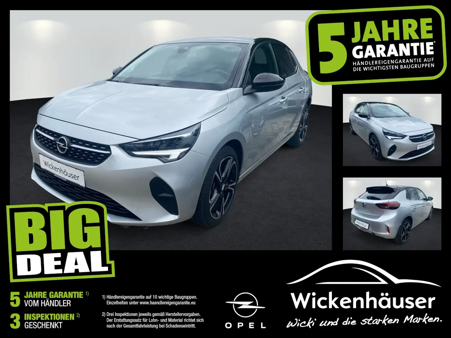 Opel Corsa 1.2 Turbo Elegance Klim BT Temp Alu ZV PDC Argent - 1
