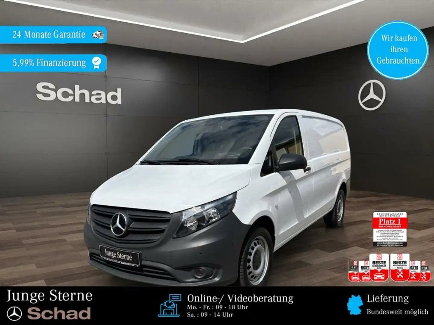 Mercedes-Benz Vito Vito 116 CDI Ka Lang +AHK+PDC+KAM+SHZ+KLIMA+DAB+ Weiß - 1