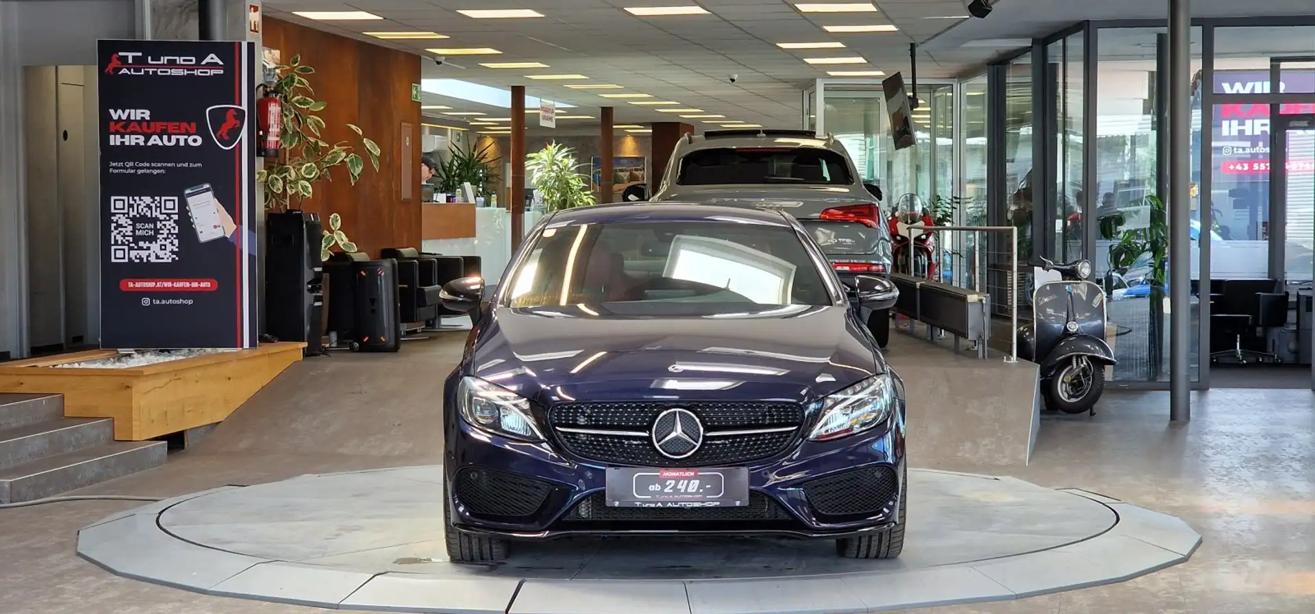 Mercedes-Benz C 220 d 4Matic AMG-Paket Aut. *Navi*Leder*19Zoll*LED* Blau - 2