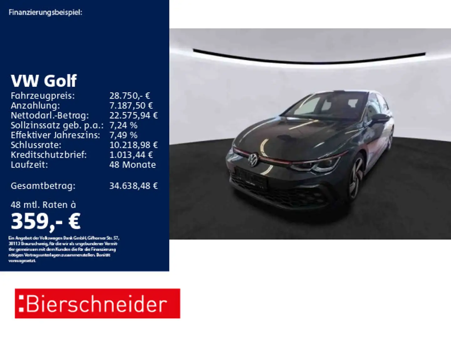 Volkswagen Golf GTI Golf 8 GTI 2.0 TSI DSG MATRIX HuD CAM DCC Grau - 1