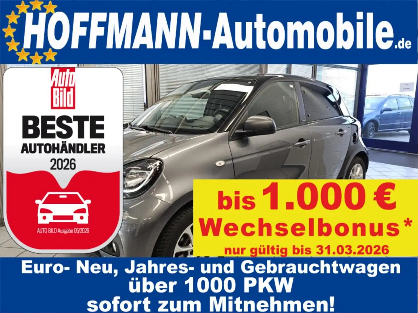 smart forFour passion Allwetter,Pano,AHK,Klima Gris - 1