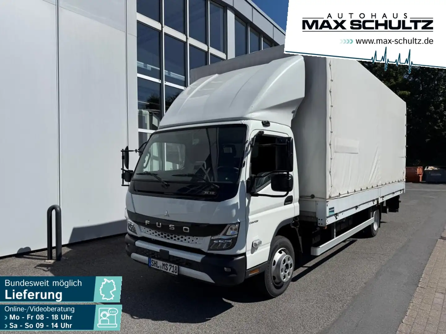 Fuso CANTER 7C18 AMT  4x2   Pritsche Plane Ladebordw. Blanco - 1