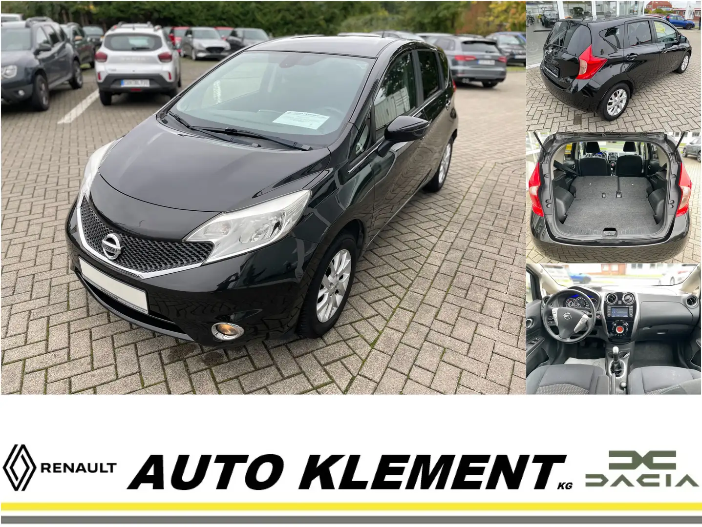 Nissan Note 1.2 Acenta Plus. Klimaautomatik, Allwetterreifen, Schwarz - 1