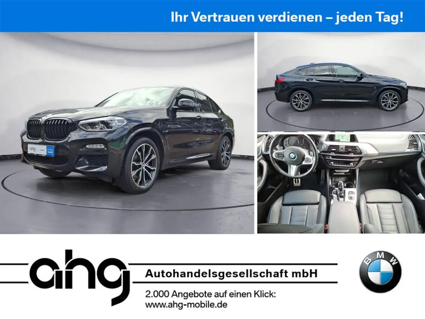 BMW X4 xDrive20d M Sport Navi Klima PDC AHK Sportsit Schwarz - 1