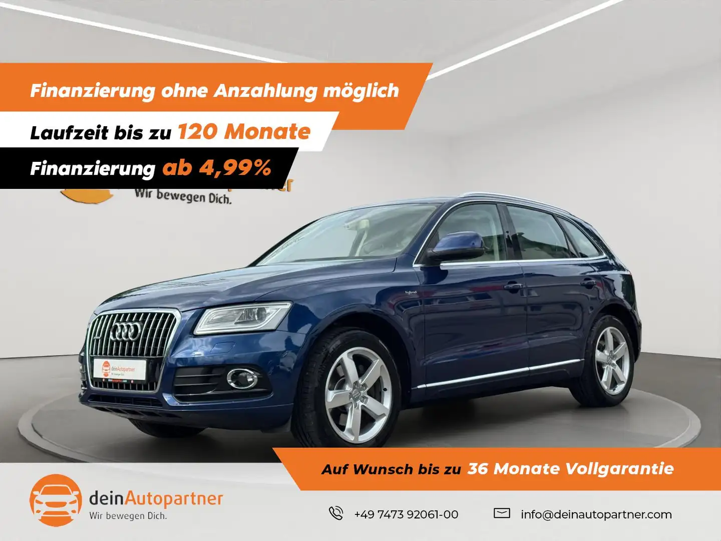 Audi Q5 2.0 TFSI hybrid quattro BI-XENON/LEDER/AHK/PANO/LA Blau - 1
