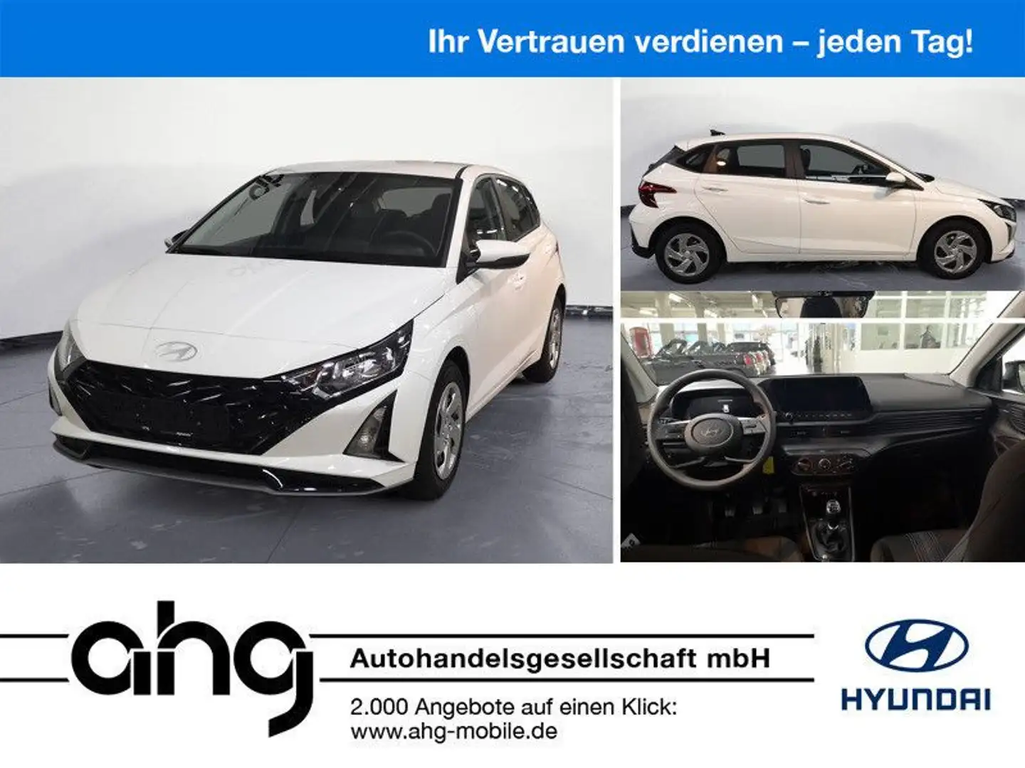 Hyundai i20 1.0 T-GDI Select HYUNDAI ESSLINGEN Weiß - 1