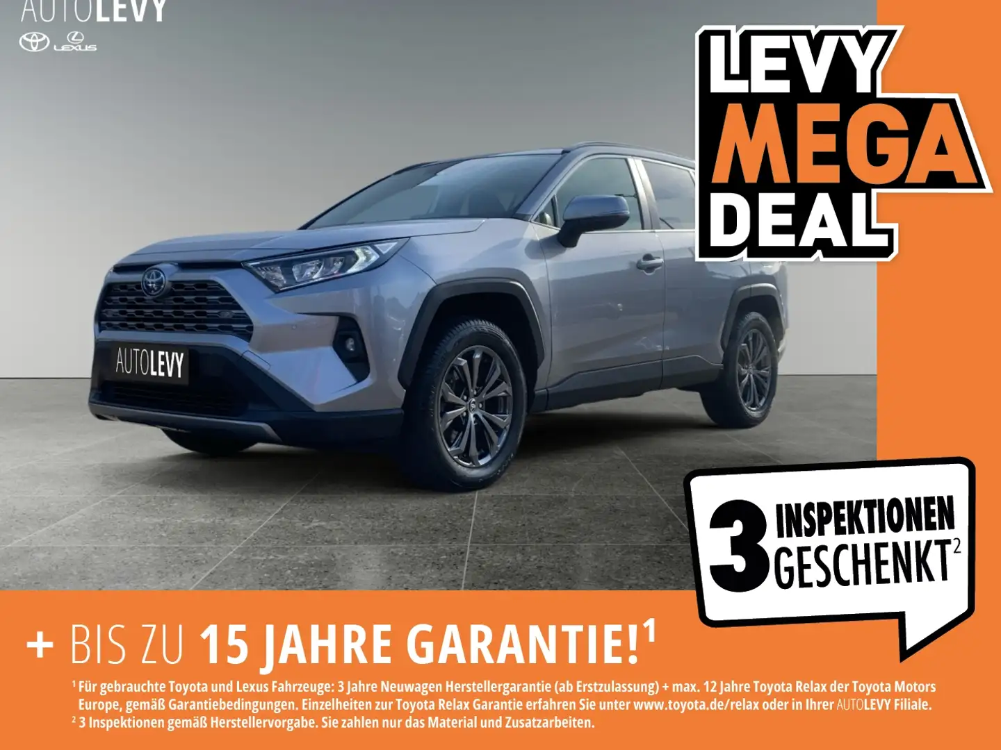 Toyota RAV 4 RAV4 2.5 Hybrid LED+Navi+Carplay+Keyless+Sitzhzg Gris - 1