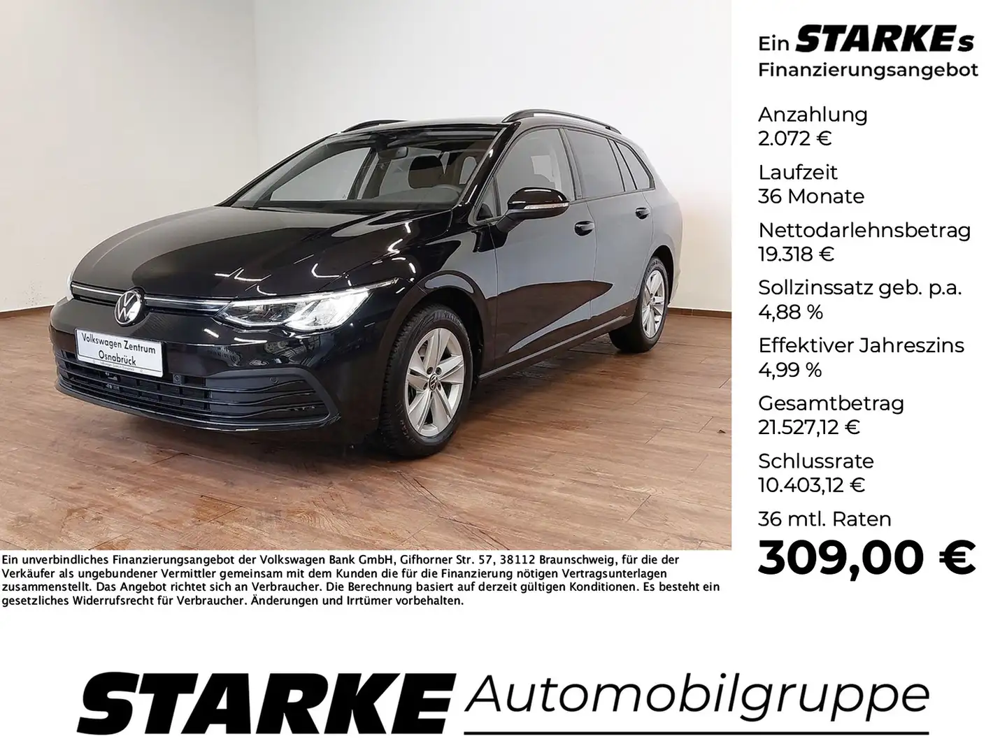 Volkswagen Golf Variant 2.0 TDI DSG Life Zwart - 1
