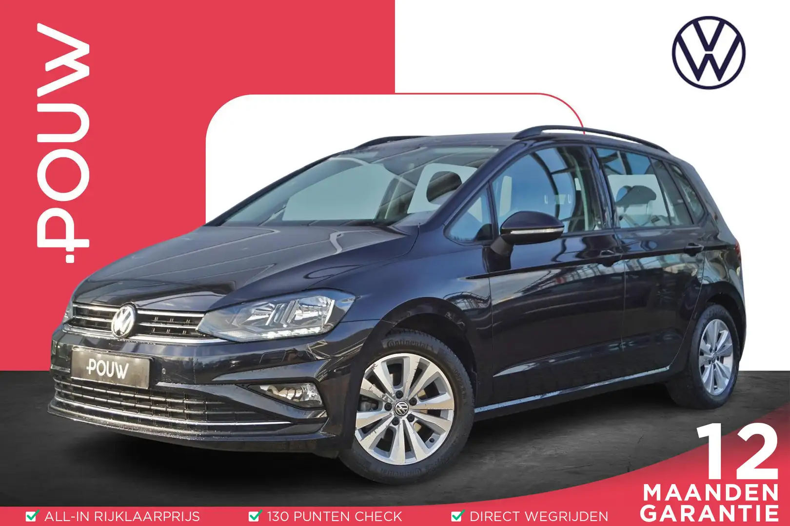 Volkswagen Golf Sportsvan 1.0 TSI 110pk DSG Comfortline | Trekhaak Wegklapba Noir - 1