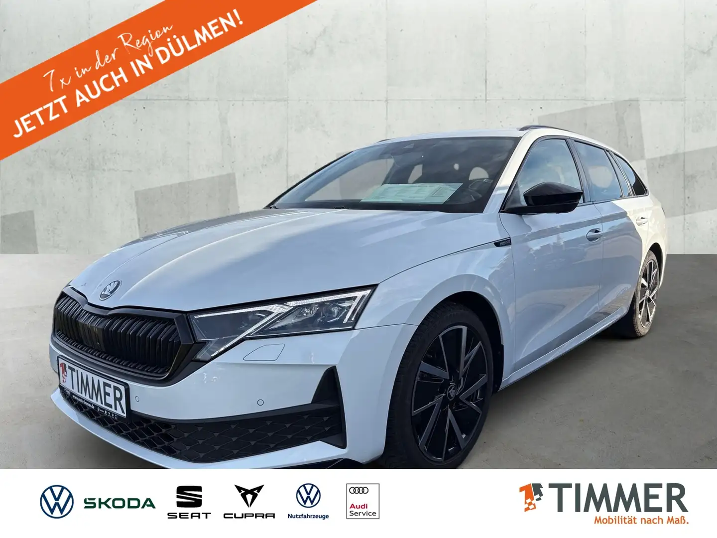 Skoda Octavia Combi 1.5 eTSI DSG SPORTLINE *360° *HuD *MATRIX * Weiß - 1