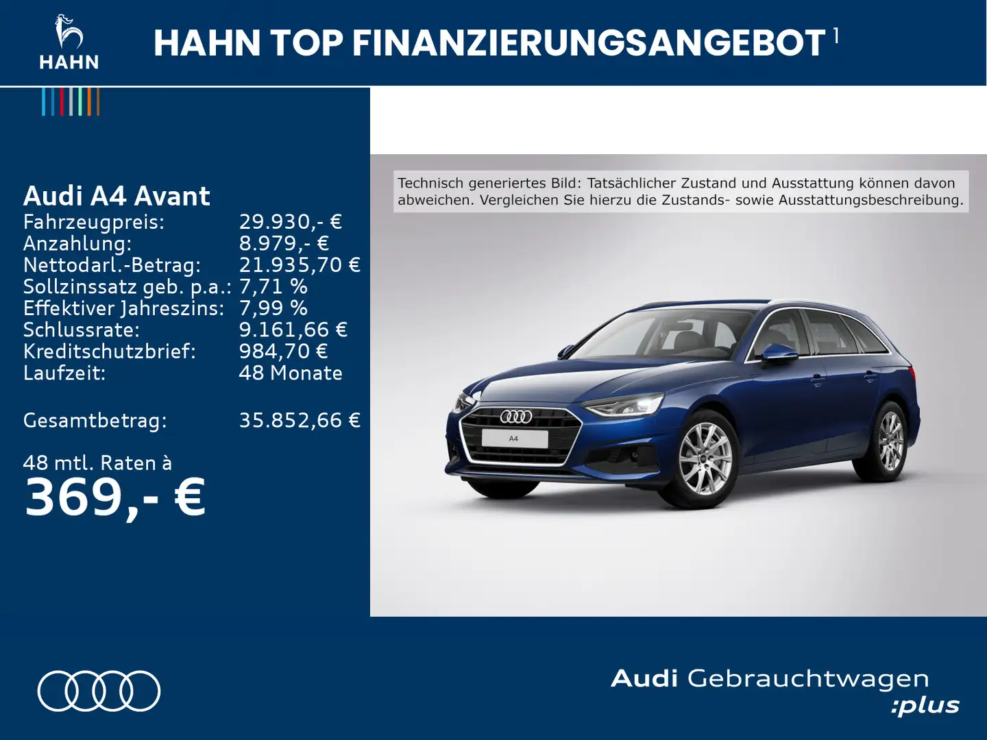 Audi A4 40 TFSI S-tronic Navi Sitzh PDC LED Bus Blau - 2