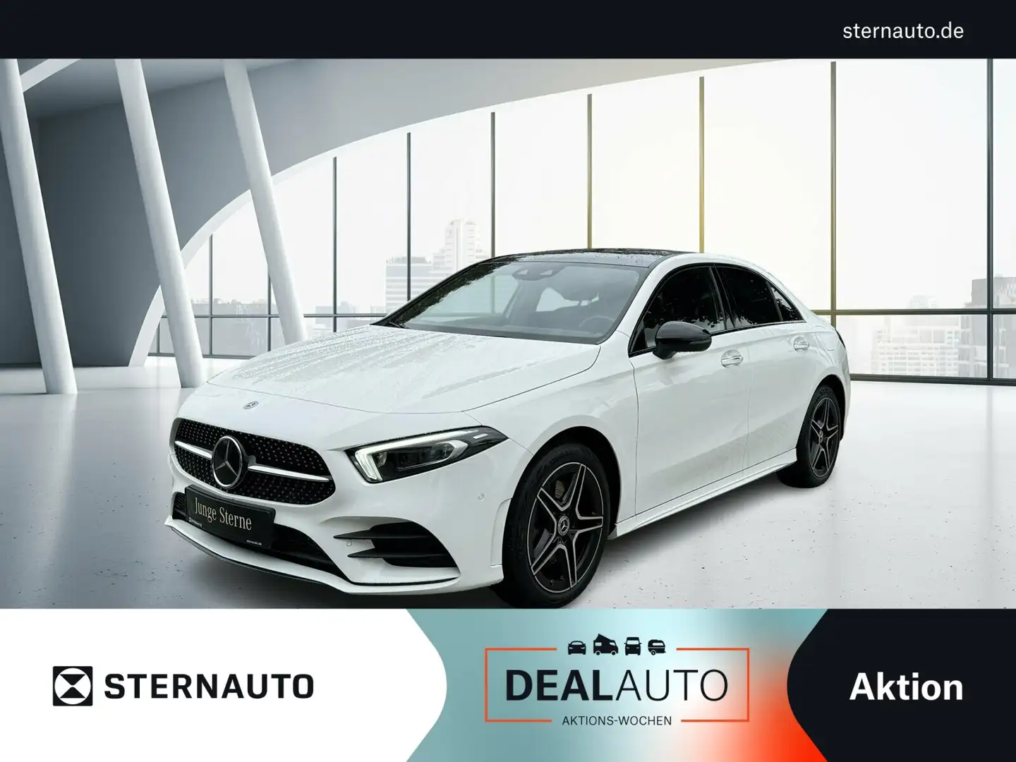 Mercedes-Benz A 250 A 250 e Limo AMG Line/Navi/Pano.-Dach/Autom. Klima Weiß - 1