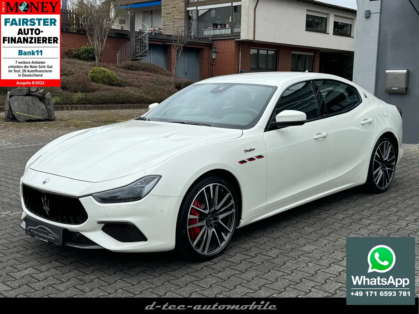 Maserati Ghibli Trofeo V8*Carbon Int./Ext.*1. Hand*H&K*LED*DAB Blanc - 1