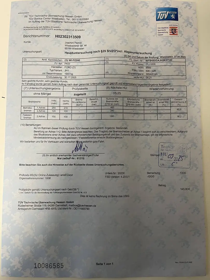 Ford Fiesta Fiesta  5-Türer 1.3 Silber - 2