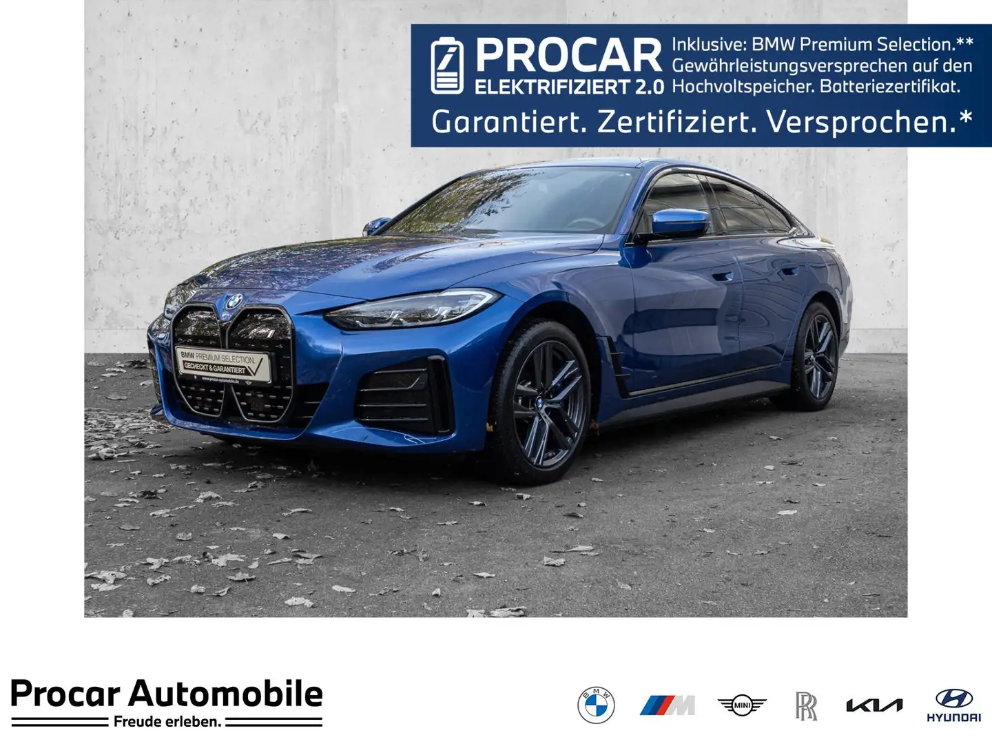 BMW i4 eDrive40 M Sport  Aut. ACC, SHZ, Sitzbelüftung, Sh Blau - 1