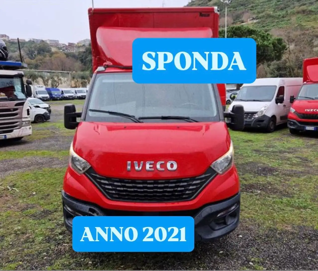 Iveco Daily 35S14 2.3hpi 140cv FURGONATO + SPONDA Anno 2021 Rosso - 2