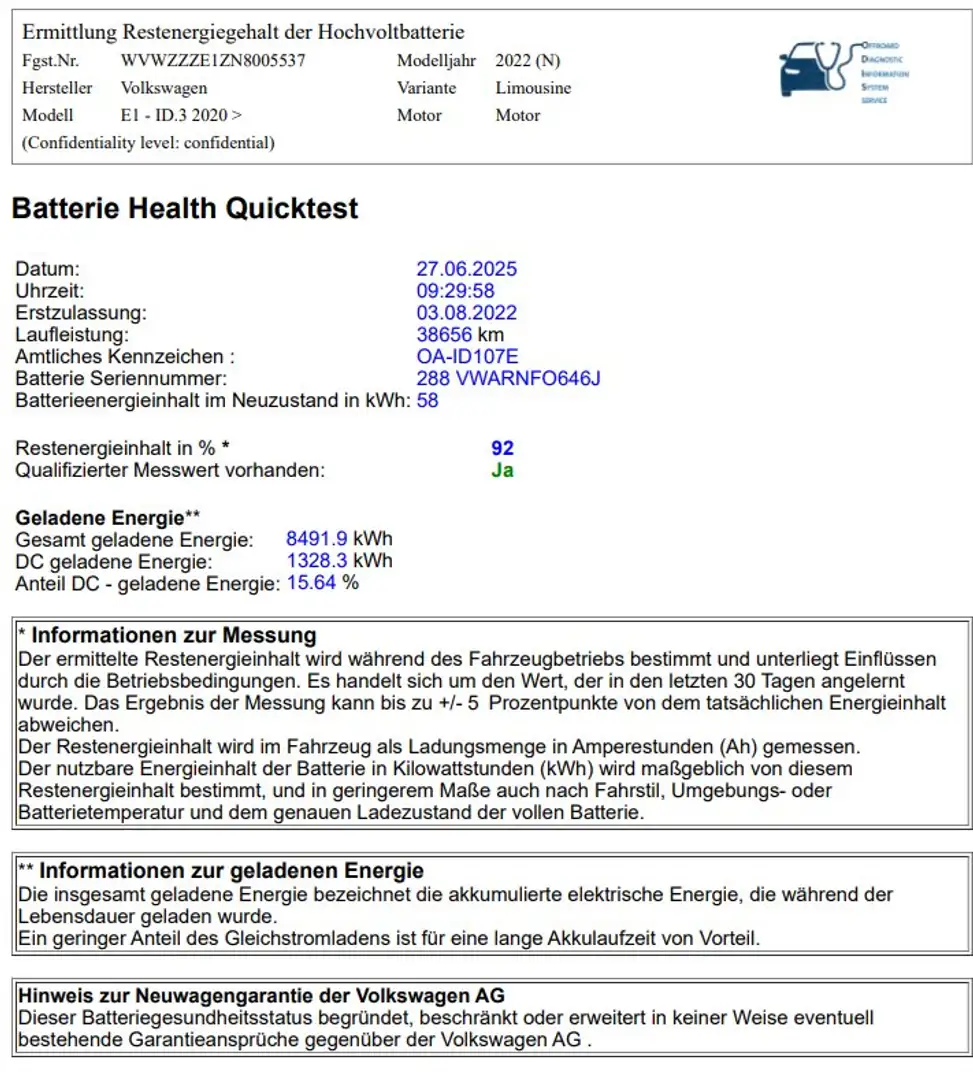 Volkswagen ID.3 ⚡Makena-Türkis; 92 % (SoH).; Top-Zustand Vert - 2