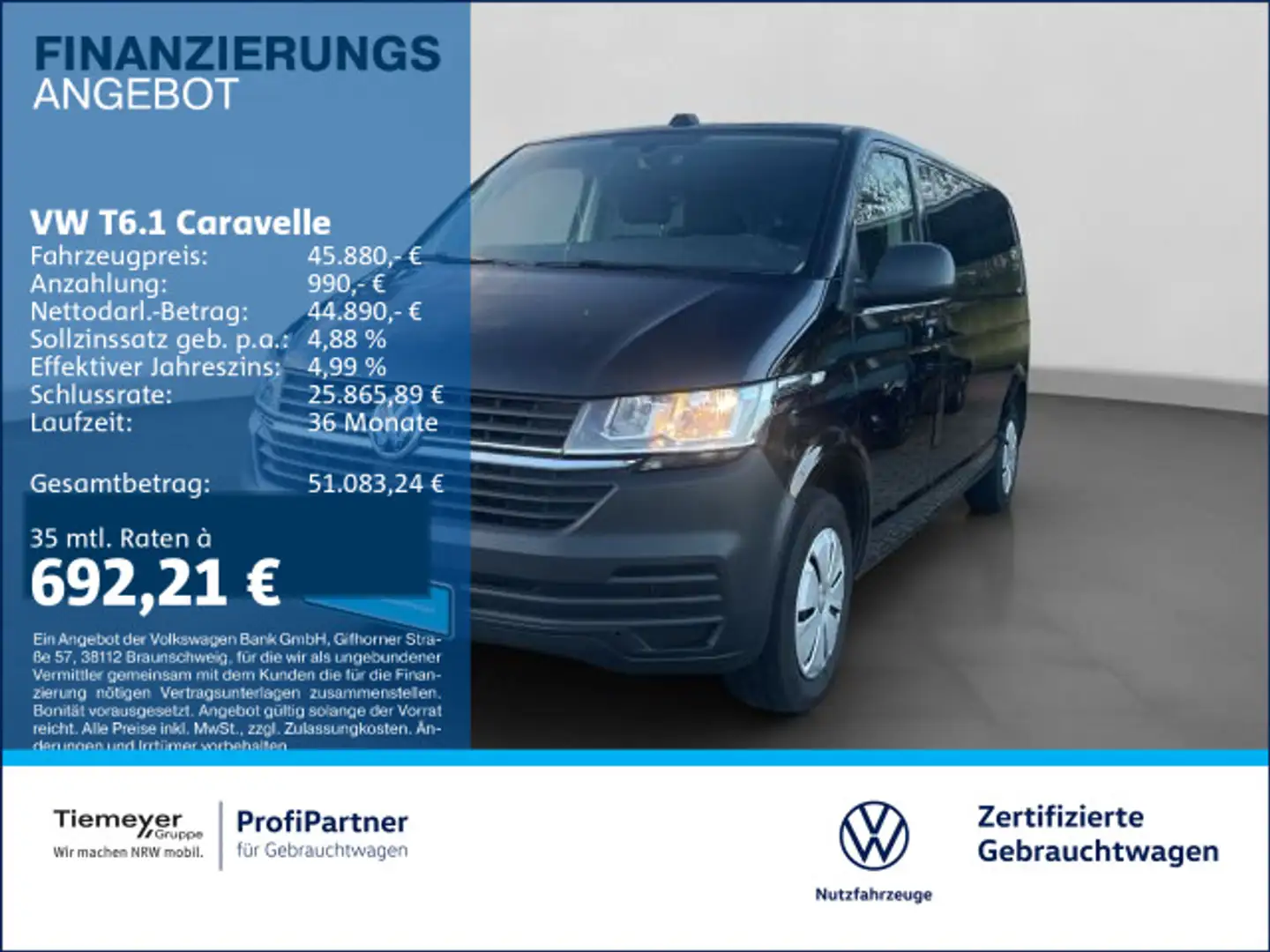 Volkswagen T6.1 Caravelle TDI LANG 9-SITZE AHK NAVI Schwarz - 1