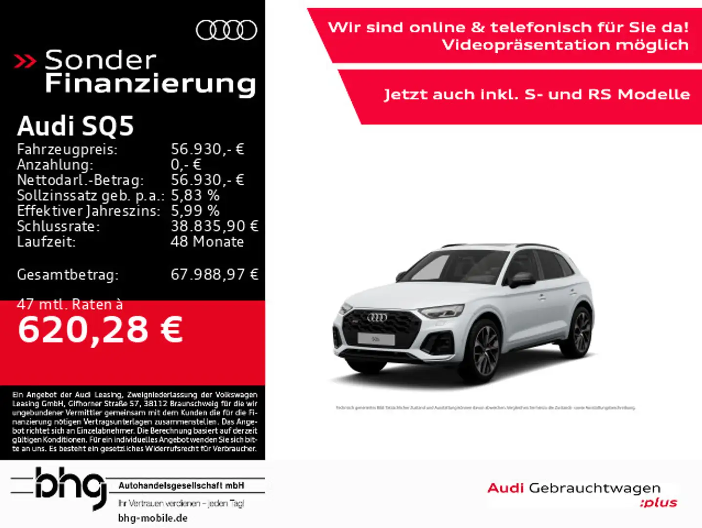 Audi SQ5 TDI quattro Matrix/Head-up/Pano/Standhz./ACC Weiß - 1