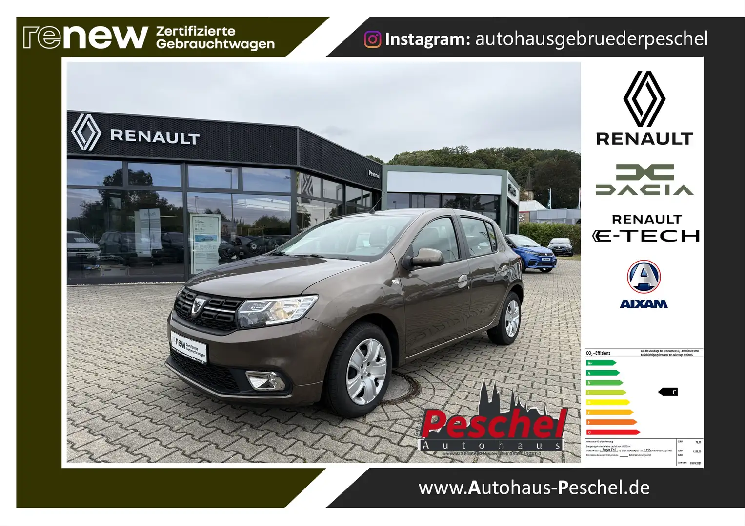 Dacia Sandero Comfort Blue dCi 95 Navi PDC WR Klima Brun - 1