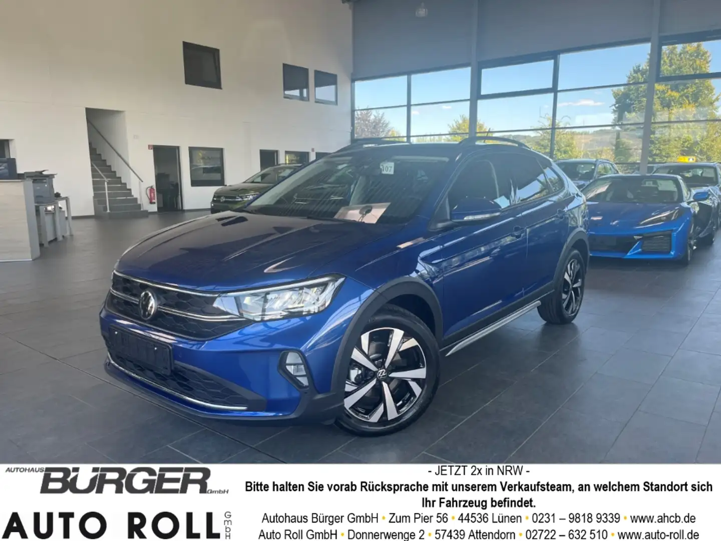 Volkswagen Taigo Prime 1.0 TSI AHK LED Kamera ACC CarPlay Sitzheizu Blau - 1