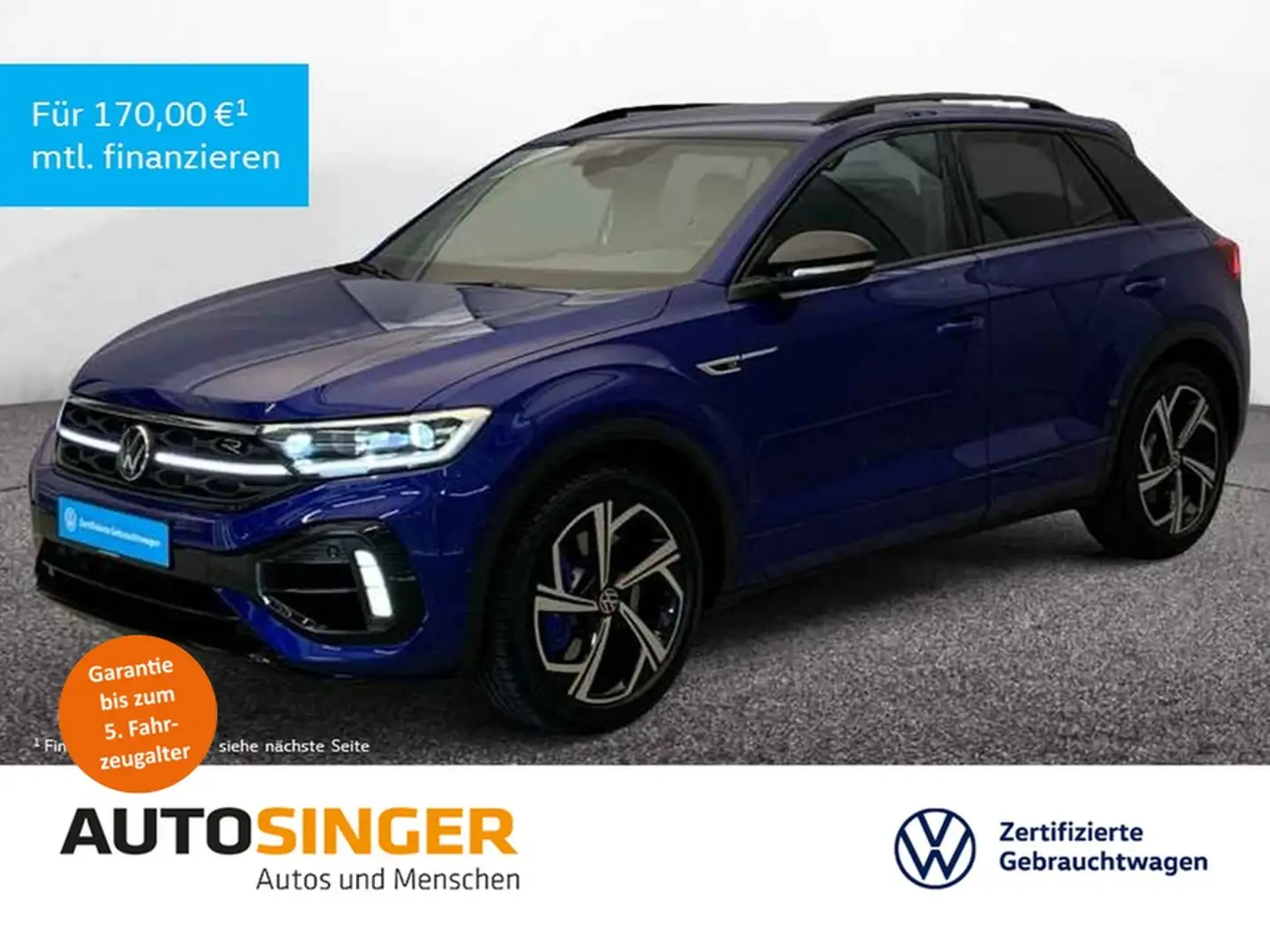 Volkswagen T-Roc R TSI DSG 4M *IQ-L*AHK*ACC*NAVI*R-CAM*SHZ* Blau - 1