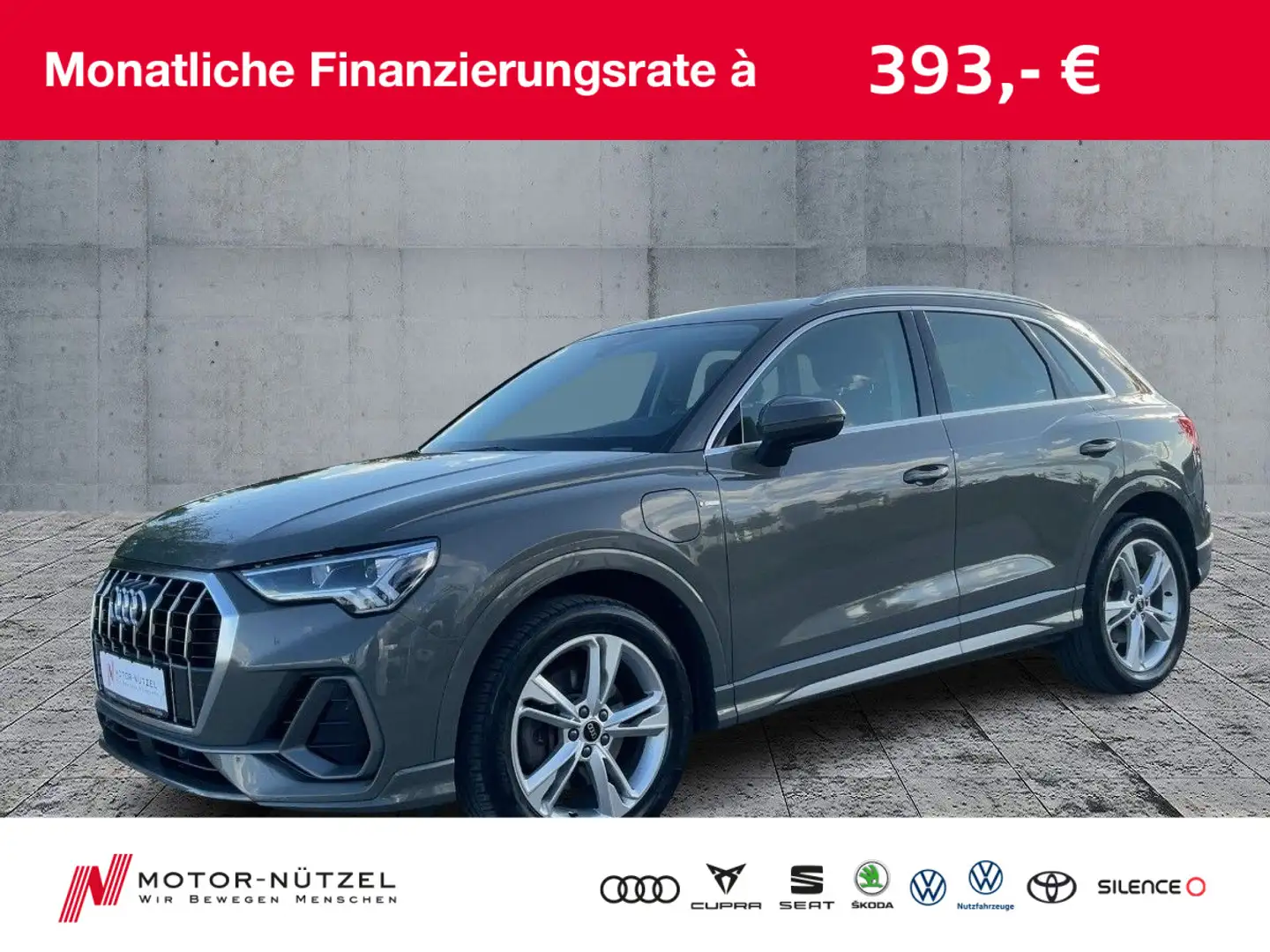 Audi Q3 45 TFSI e S-TR S-LINE LED+NAV+RFK+ACC+SHZ+AHK Gris - 1