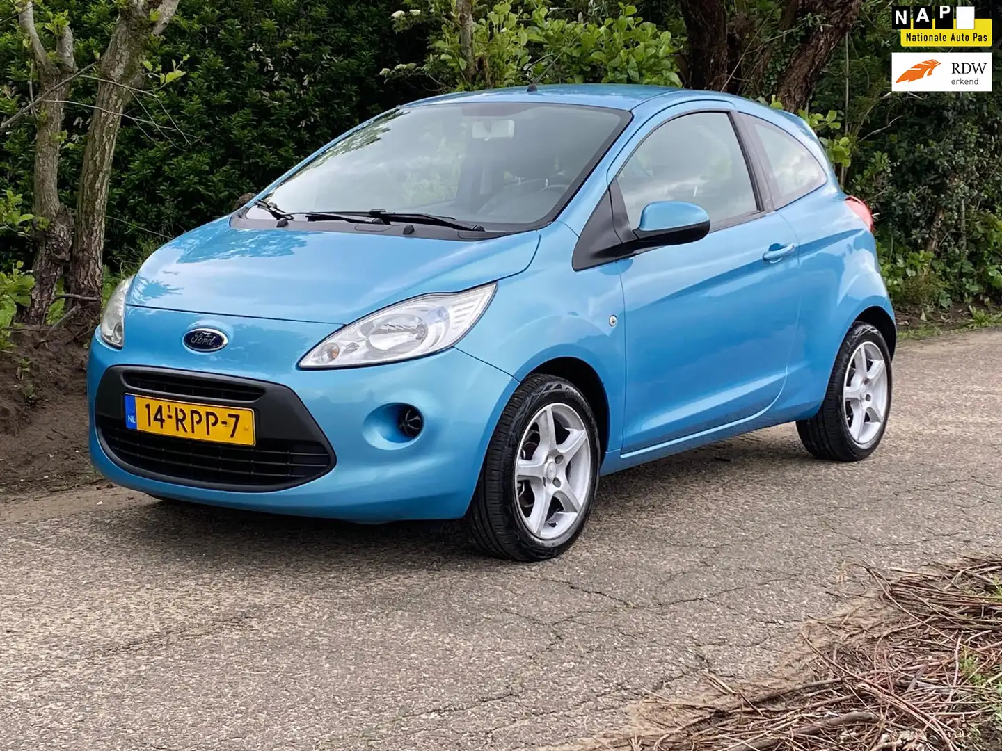 Ford Ka/Ka+ 1.2 Cool & Sound start/stop 3DRS AIRCO NAP GOED ON Blauw - 1
