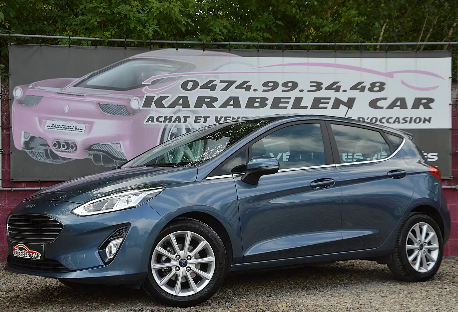 Ford Fiesta 1.0EcoBoost Titanium NAV SENS AR CLIM 6.710KM Bleu - 1