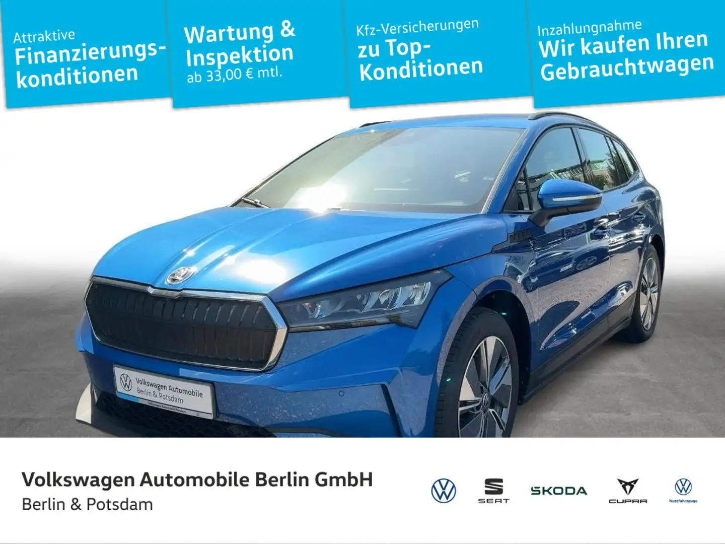 Skoda Enyaq iV 60 Loft DSG Navi LED SHZ PDC Blu/Azzurro - 1