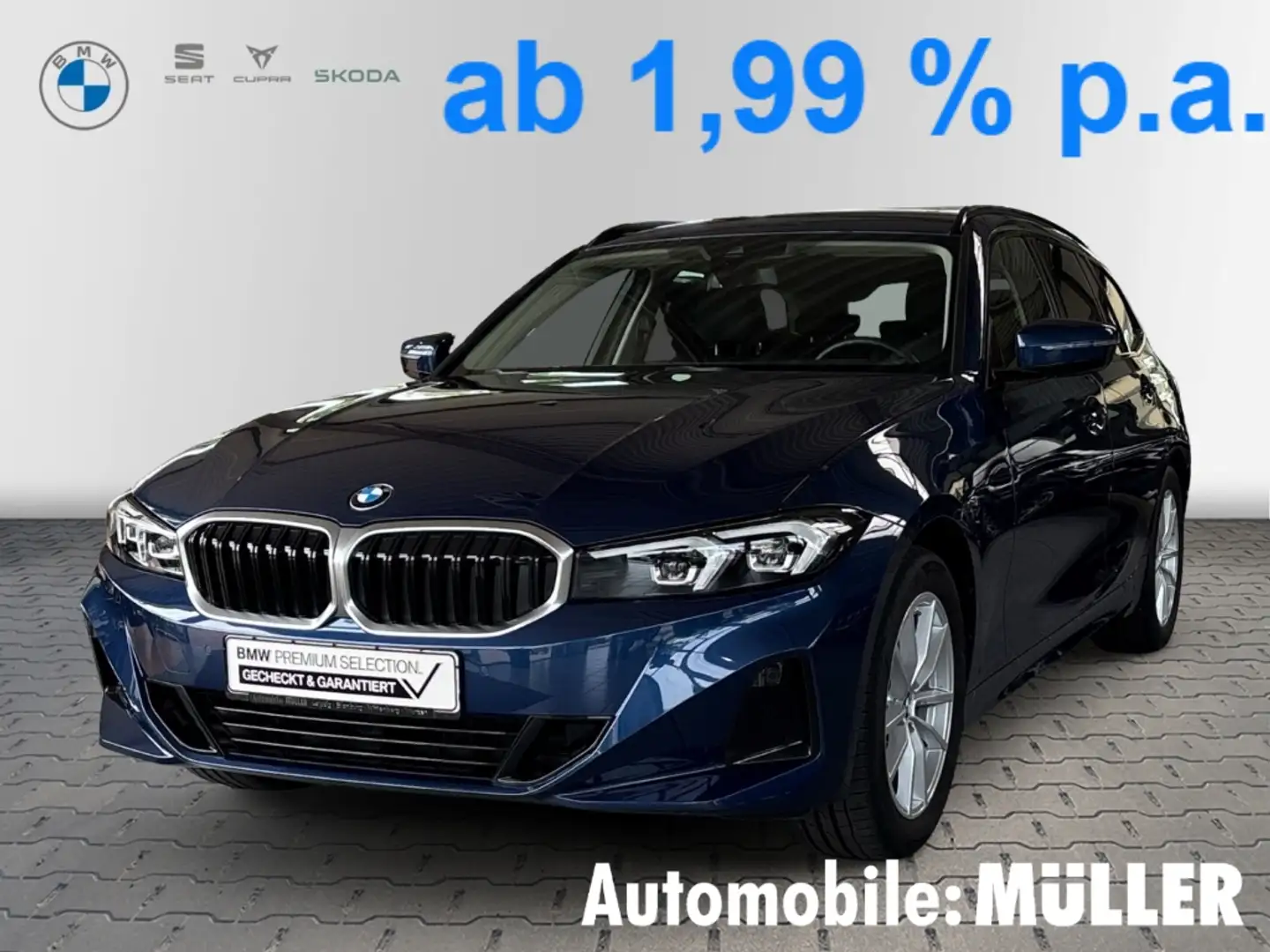 BMW 318 d Touring+SPORTSITZE+DAB+PARKASSISTENT+KAMERA+ Blau - 1