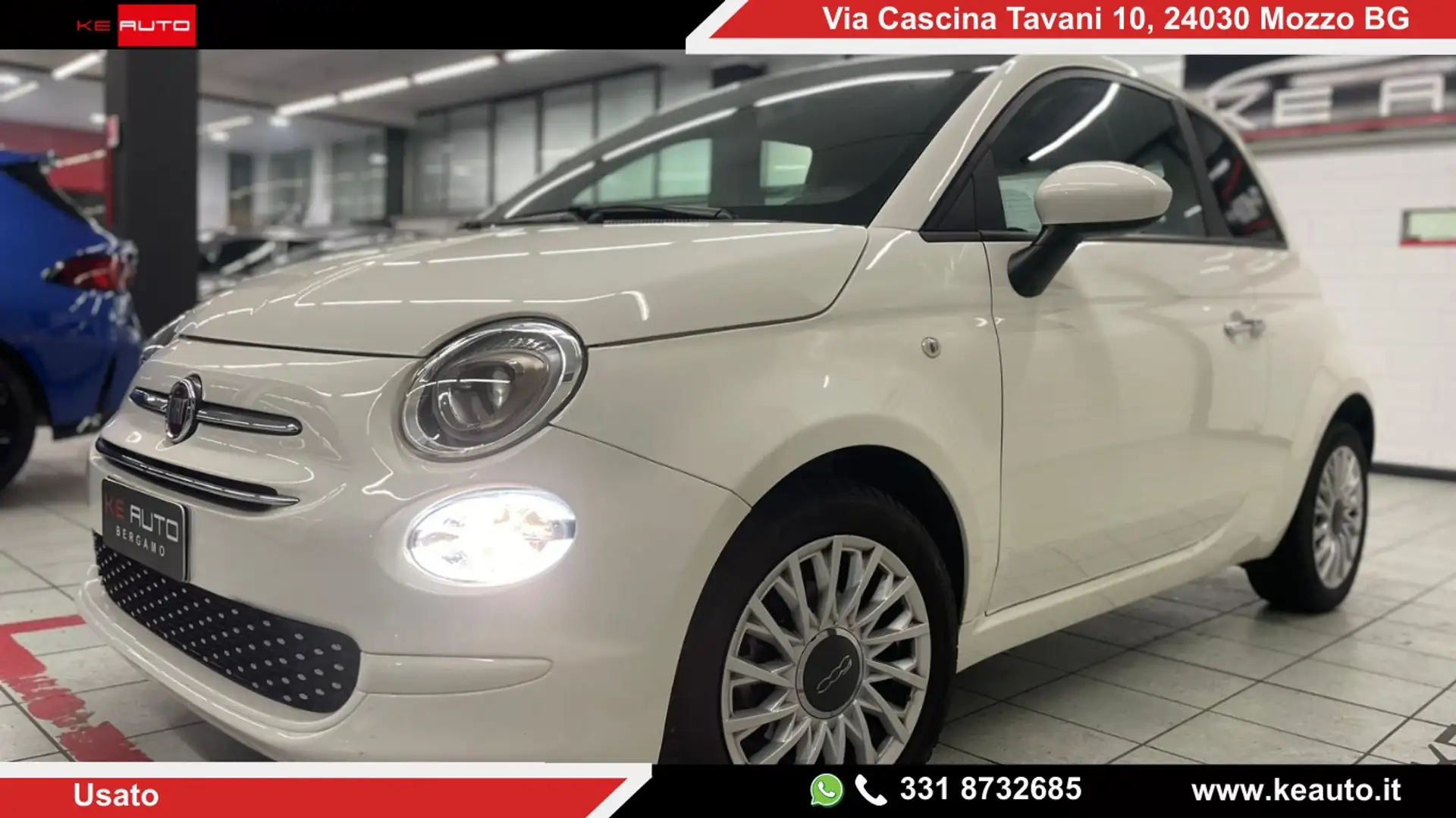 Fiat 500 500 1.2 Lounge 69cv my20 Bianco - 1