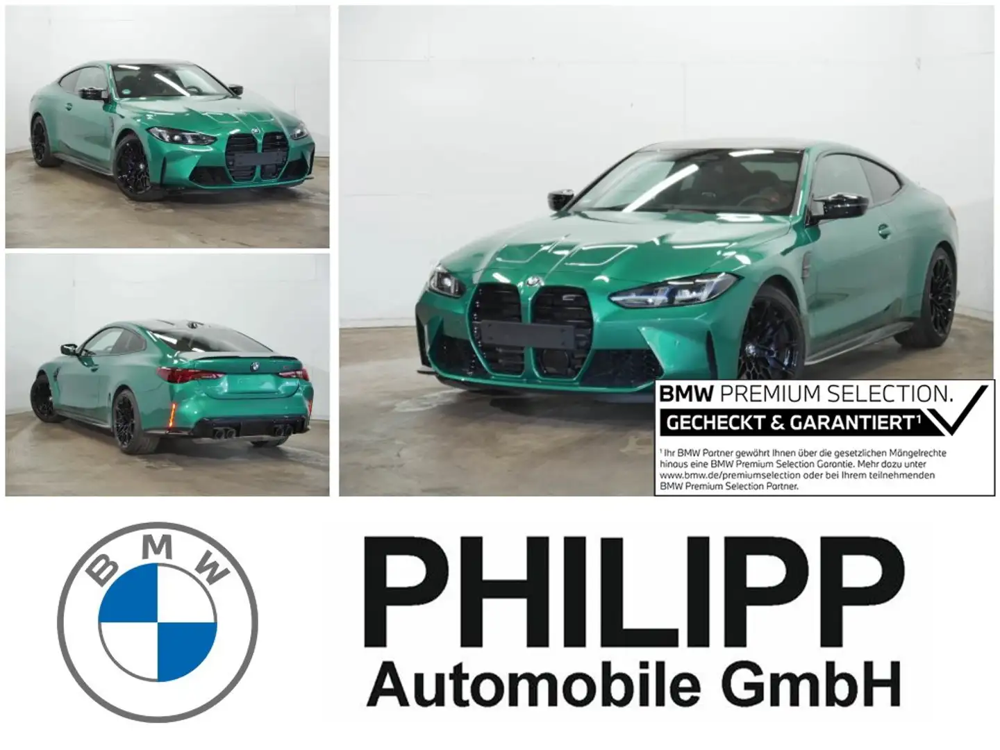 BMW M4 Competition xDrive FACELIFT h&k Kein Mietwagen DAB Groen - 1