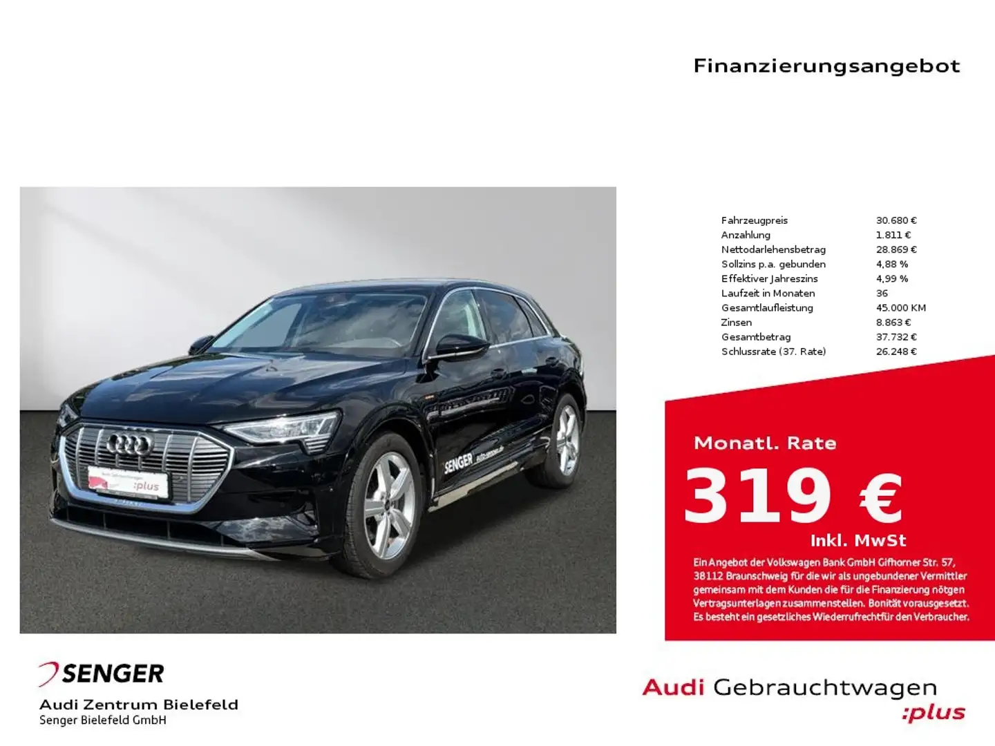 Audi e-tron 50 advanced quattro MMI LED Kamera Sitzh. Schwarz - 1