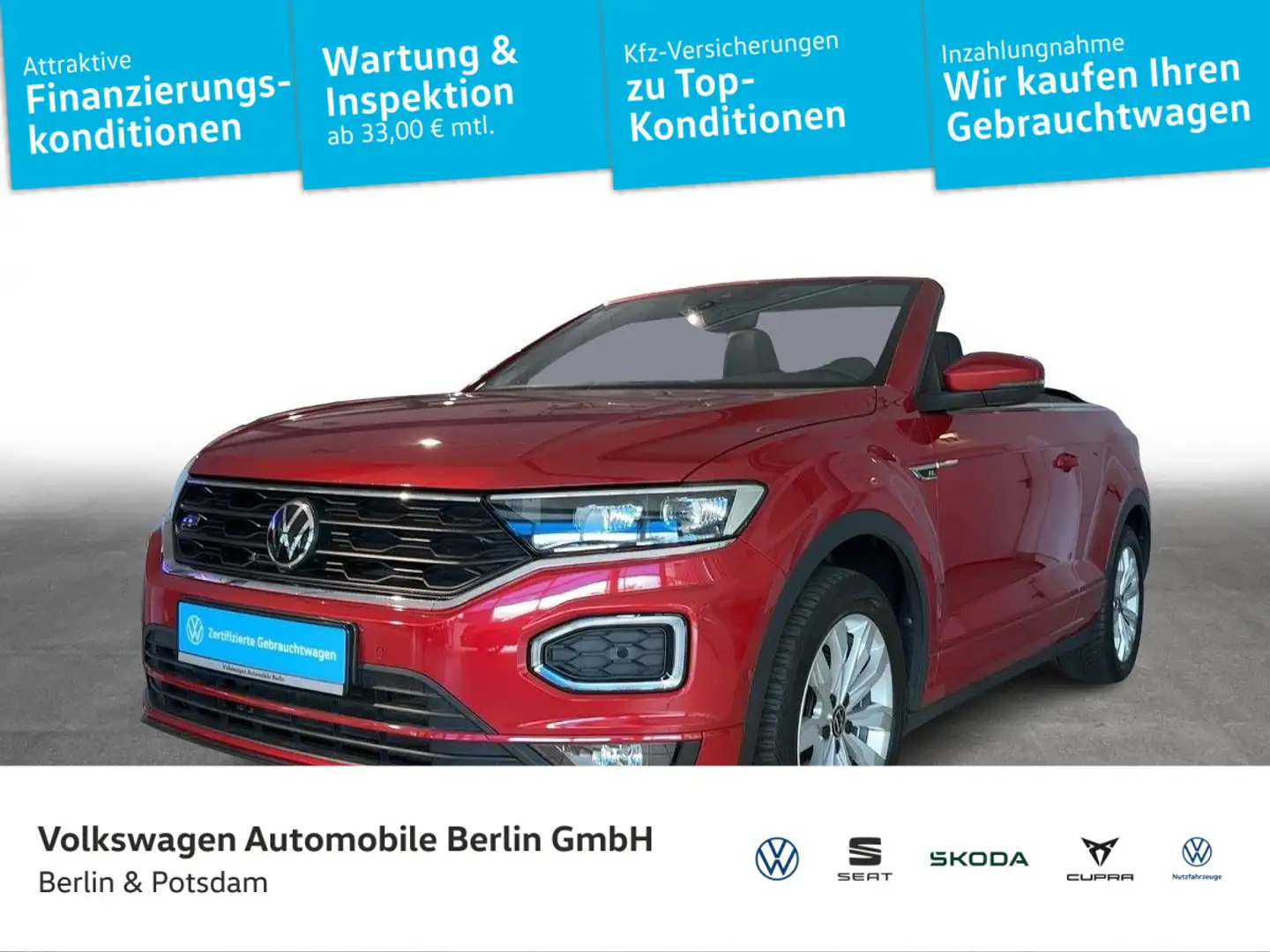Volkswagen T-Roc 1.5 TSI R-Line DSG Navi LED SHZ Rot - 1