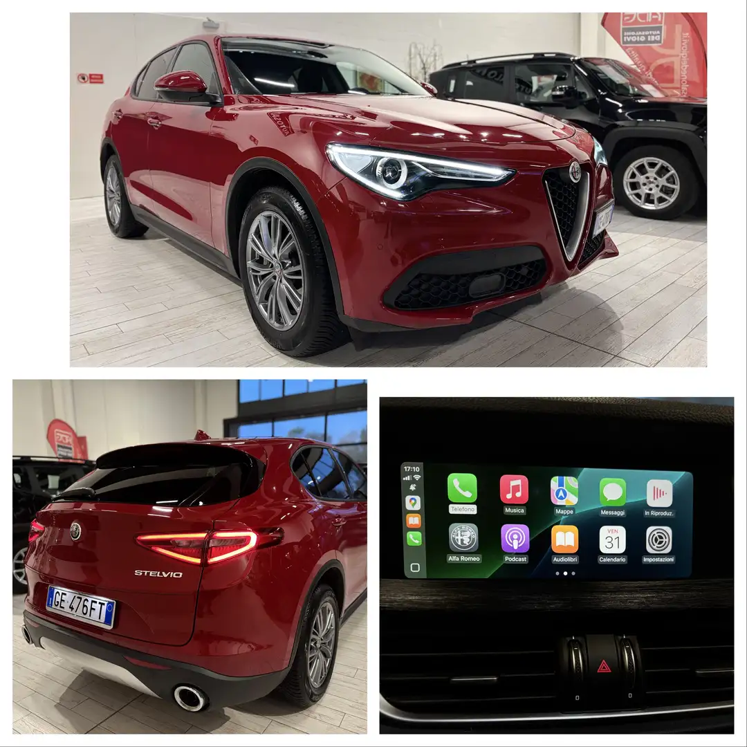 Alfa Romeo Stelvio SUPER 2.2 160CV AT8 FULL OPTIONAL KM. CERT. Rosso - 1