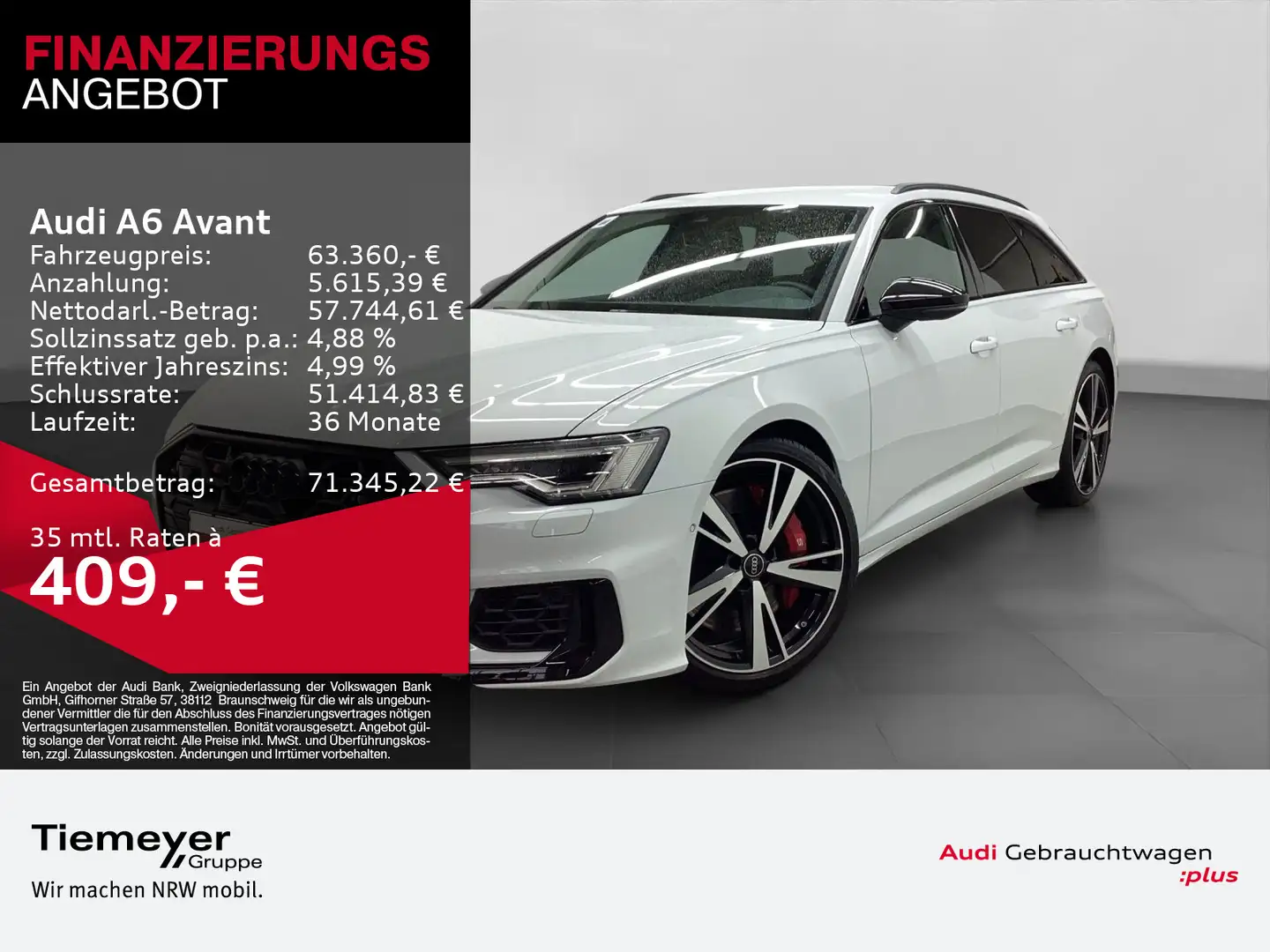 Audi A6 TDI Q S6 AVANT AHK LM21 KAMERA MATRIX Weiß - 1