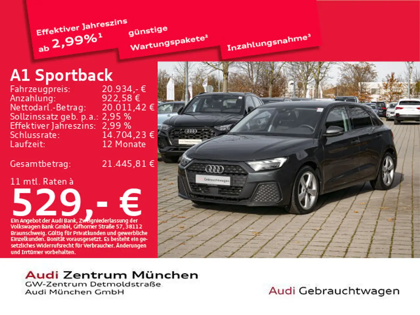 Audi A1 30 TFSI S tronic Virtual/Navi+ Grau - 1