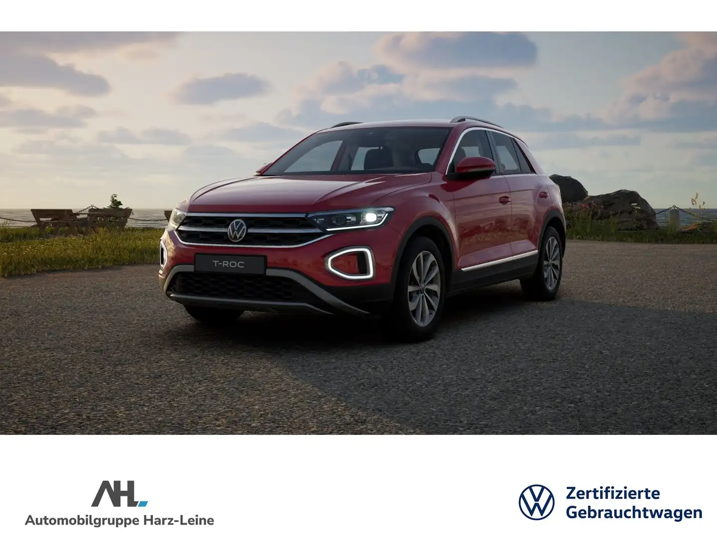 Volkswagen T-Roc STYLE TSI DSG+ALU 17''+AHK+LED-PLUS+RÜCKFAHRKAMERA Rot - 1
