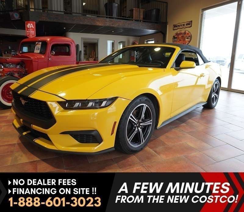Yellow 2024 Ford Mustang Convertible Rear-Wheel Drive Automatic