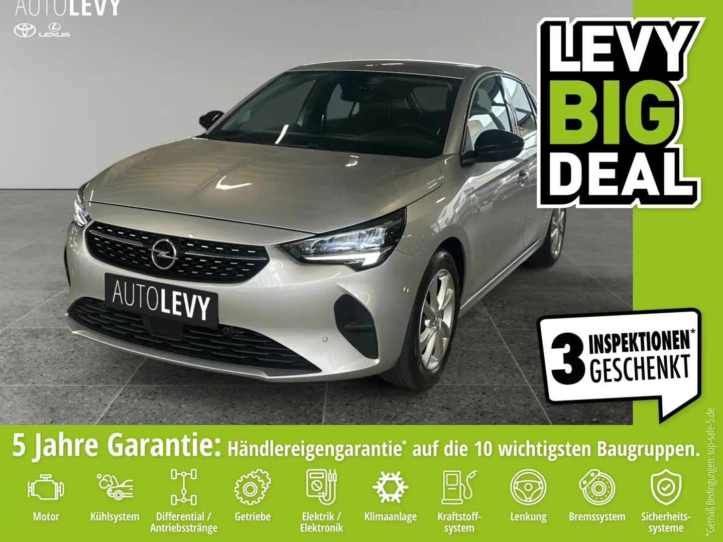 Opel Corsa F 1.2 Turbo Elegance +Kamera+CarPlay+ Plateado - 1