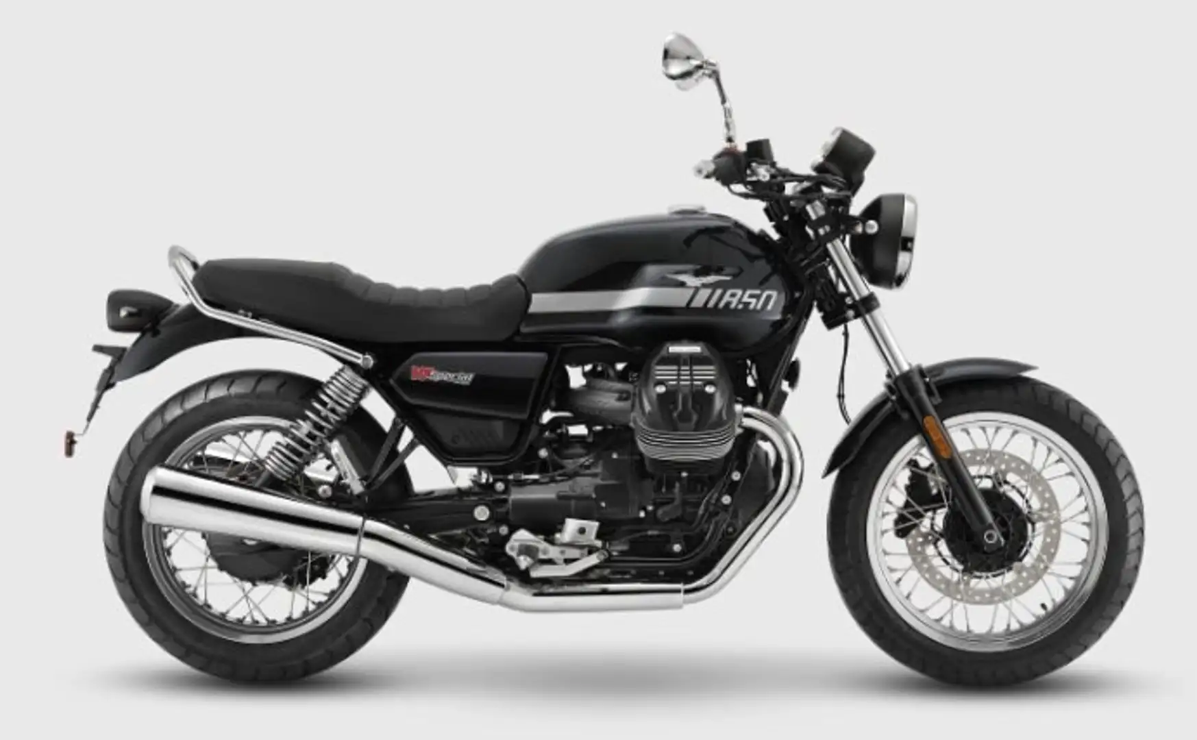 Moto Guzzi V 7 Modell 2024!!! SILVER STRIPE!!! Negru - 1