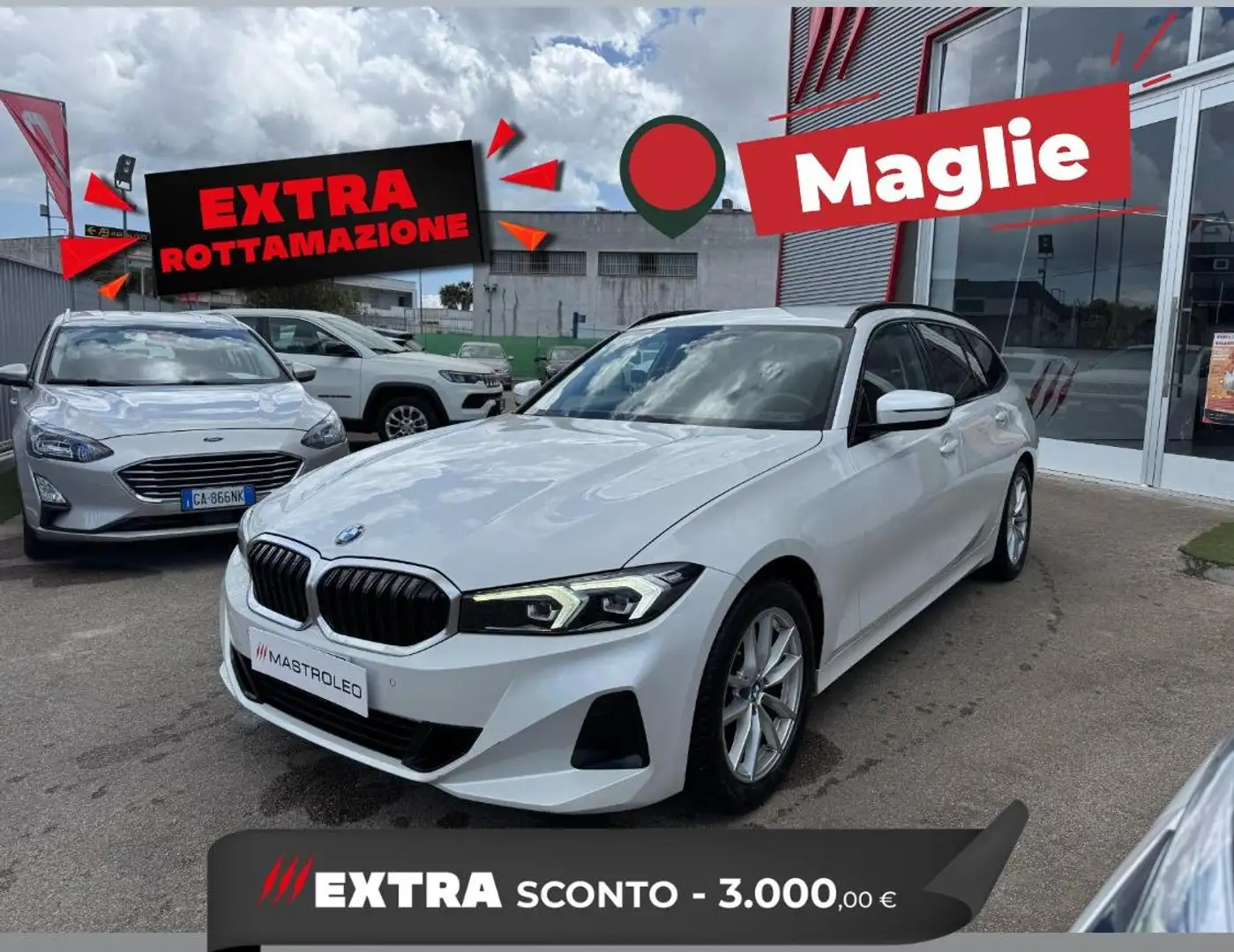 BMW 318 318d Touring mhev 48V Business Advantage Automatic Bianco - 1