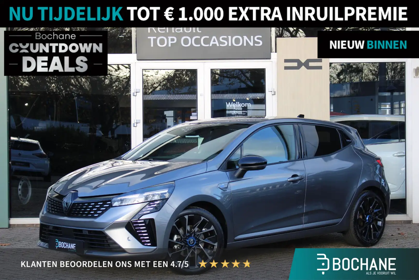 Renault Clio 1.6 E-Tech Full Hybrid 145 esprit Alpine Achterrui Gris - 1