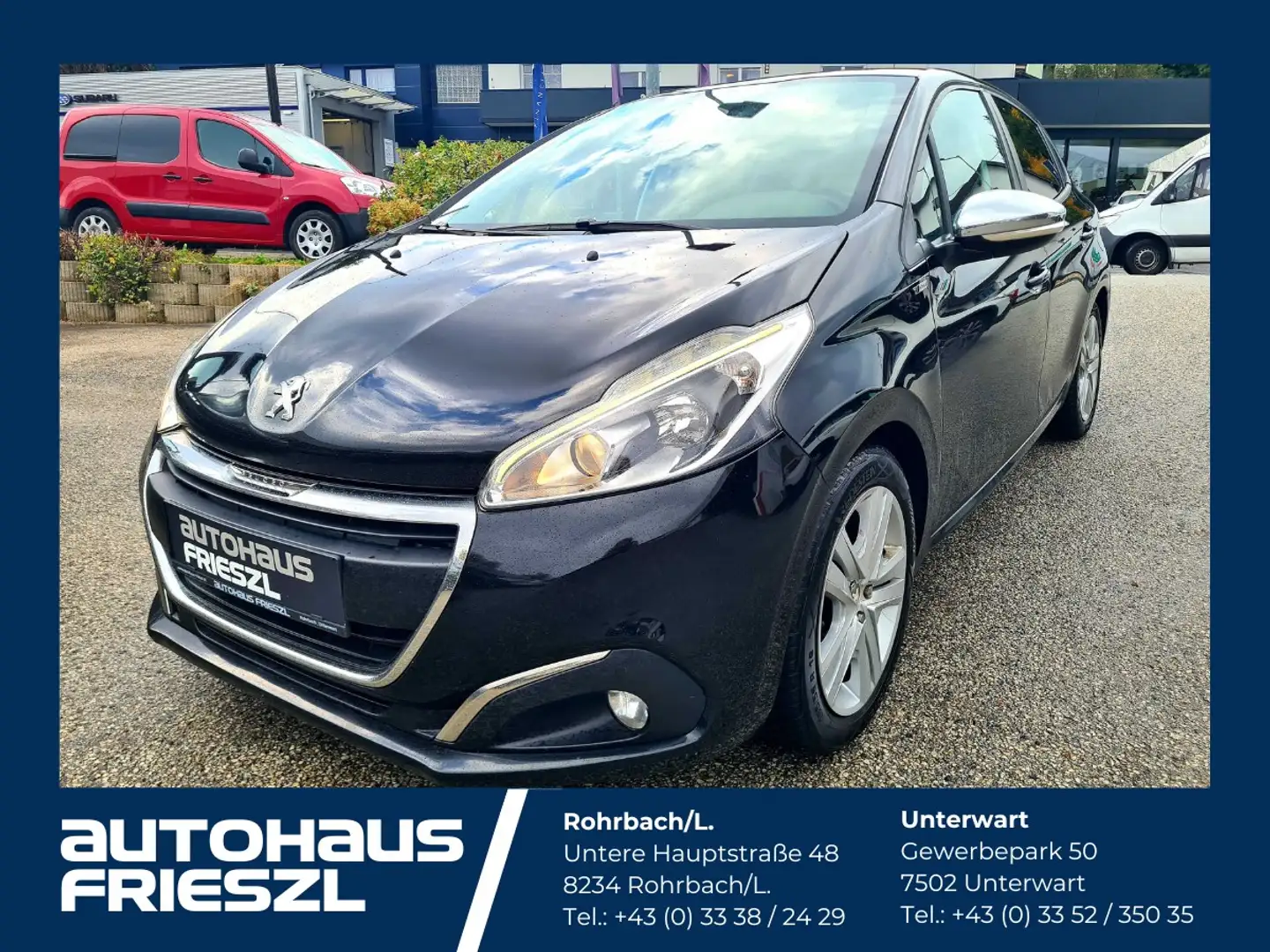 Peugeot 208 Allure 1,6 BlueHDi 100 S&S, AHK, 1. Besitz! Schwarz - 1
